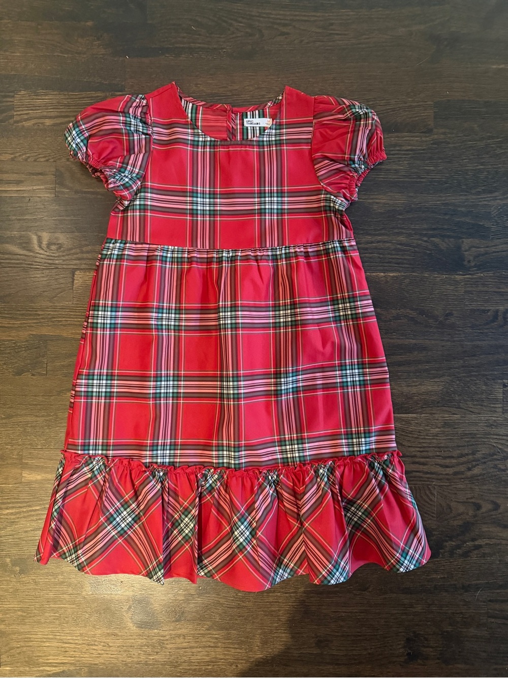 Epic Threads Red Plaid Ruffle-Hem Holiday Dress